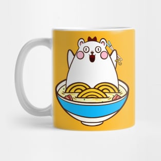 Cute bear eating ramen Mug